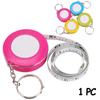 Retractable 150cm/60 Inch Candy Color Measurement Measuring Tool Keychain Tape Measure Soft Ruler