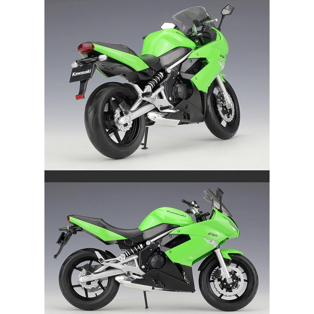 Welly 1:10 Scale Kawasaki Ninja 650R Alloy Motorcycle Model Diecasts Metal Toy Vehicles Motorcycle Model High Simulation Collection Childrens Gifts