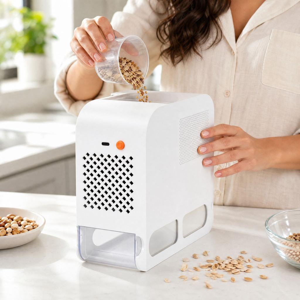 Bird Seed Husk Blower, Food Chaff Separator for Cleaning Bird Feed and