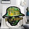1PC Filmstrip Selfies Custom Name Patterned Flannel Blanket Suitable For All Seasons For Home Decor Warmth And Comfort Gifts Holiday Present