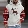 Men S Long Sleeve Hooded Sweatshirt 3d Christmas Print Street Style