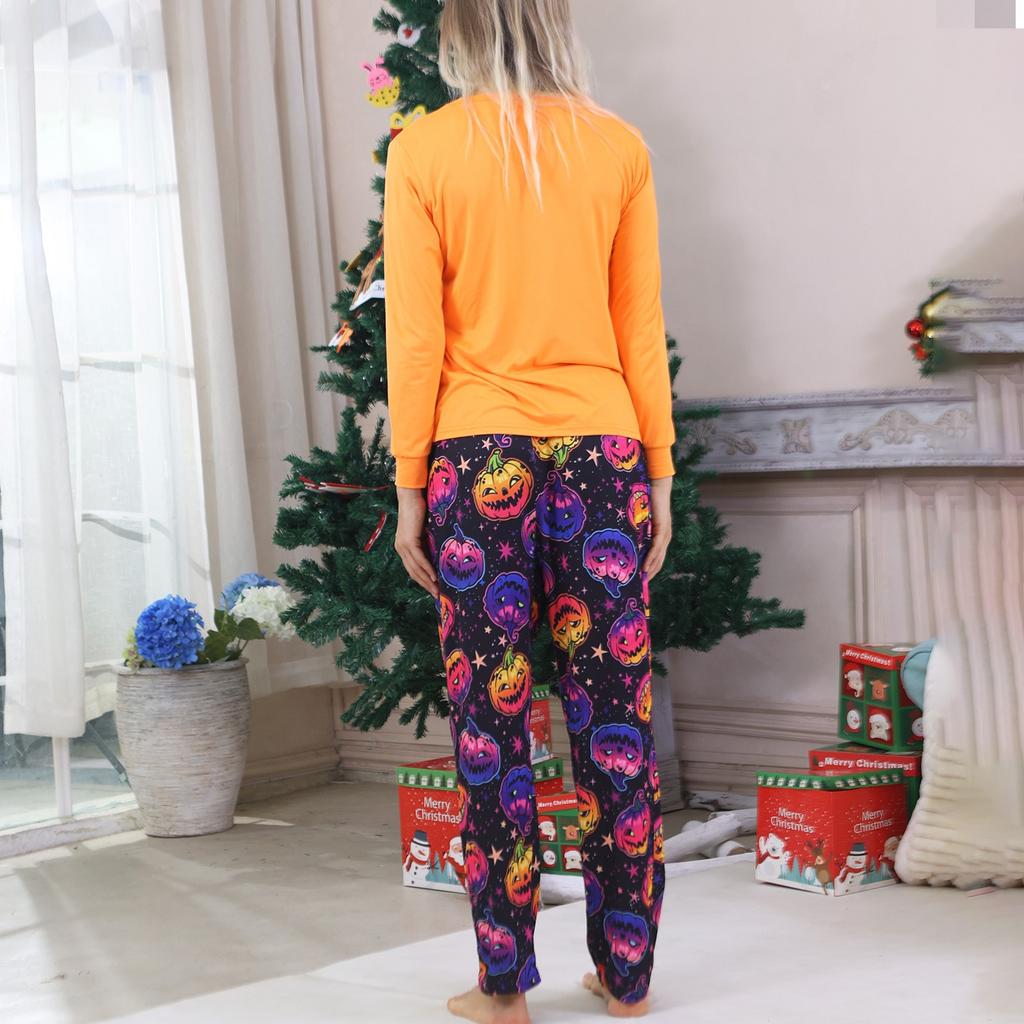 Комплект из топа и брюк с длинными рукавами и принтами для всей семьи Одинаковые комплекты для всей семьи