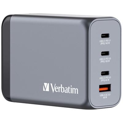Сетевое зарядное устройство Verbatim Gan 240W3Xusb-C/Usb-A + Адаптер EU/UK/US Gnc-240 32205