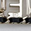 Chanel Заколка для волос с логотипом CHANEL Valletta Chain из черной кожи/позолоченная Женская Б/У