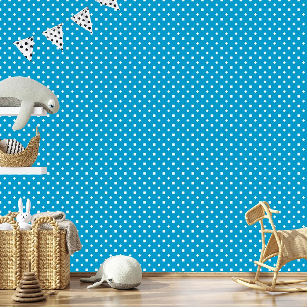 Turquoise Dots Wallpaper, Clear Detail for Living Room and Bedroom 50x1000
