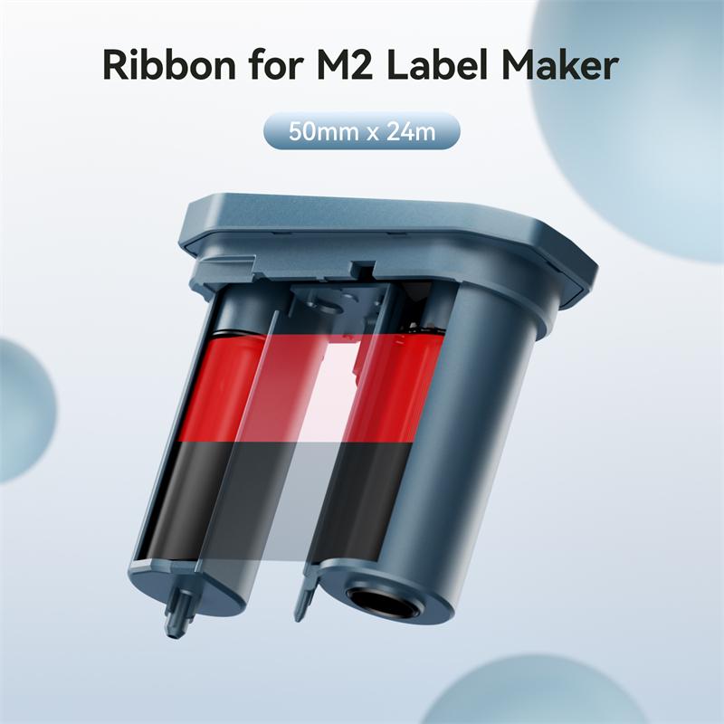 Special Carbon Ribbon for Niimbot M2 Label Printer Label Ribbons Barcode Label Maker Color Ribbon Black Red Golden Blue White