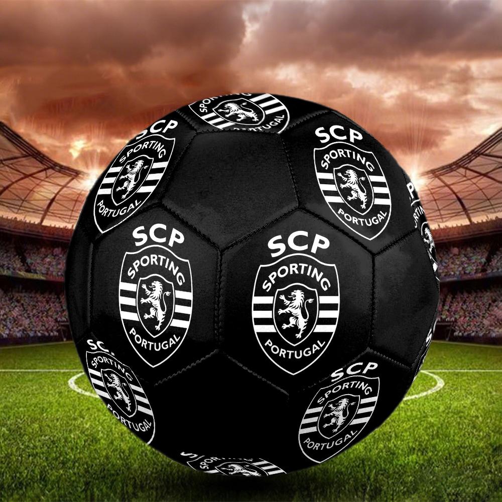Sporting fc Футбольный мяч, разноцветный, подходит для всех возрастов, сшит машинной строчкой, материал ПВХ, соревновательного уровня, прочный и с высоким отскоком