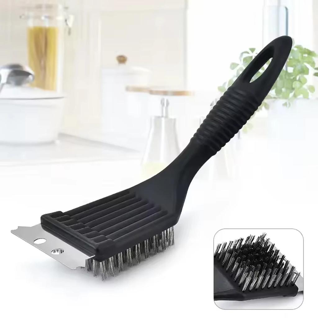 1pc- Barbecue Brush Multifunctional Barbecue Cleaning Brush BBQ Stainless Steel Barbecue Wire Oven and Grill Cleaning Brush