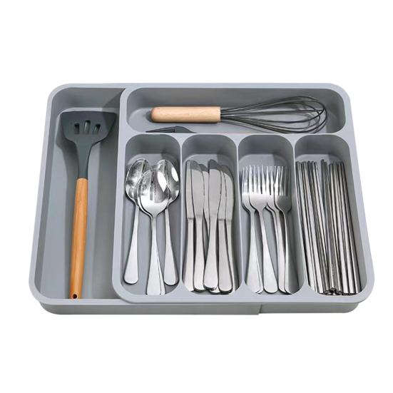 Ящик для хранения столовых приборов. Классификационная организация. Расширяемая большая емкость с несколькими отделениями. Лоток для посуды. Вилка. Палочки для еды. Ящик для ложки. Посуда.