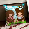 Cartoon MMonchhichi Cushion Cover Reversible Soft Durable Pillow Cover Home  Car MultiScene Use for Daily Comfort