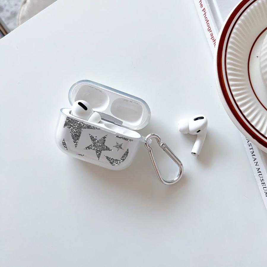 Прозрачные Чехлы для Наушников Чехол Для Airpods 3 Pro 1 4 Pro3 Pro2 2 Звезды Ковровые Узоры