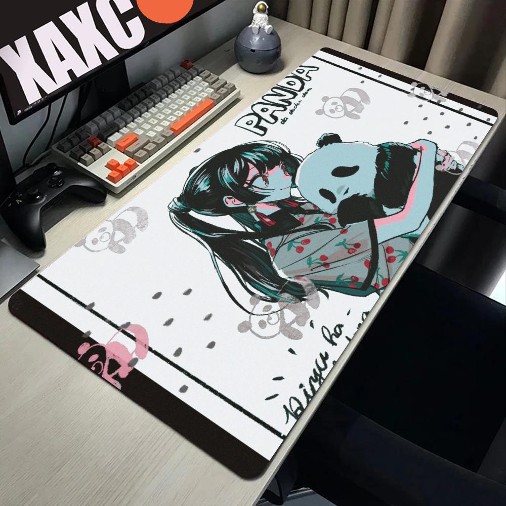 2026 Cute Animal Panda Large Mouse Pad PC Computer Game MousePads Keyboard Mats Rubber Anti-slip Mouse Mice Mat 40x90 CM