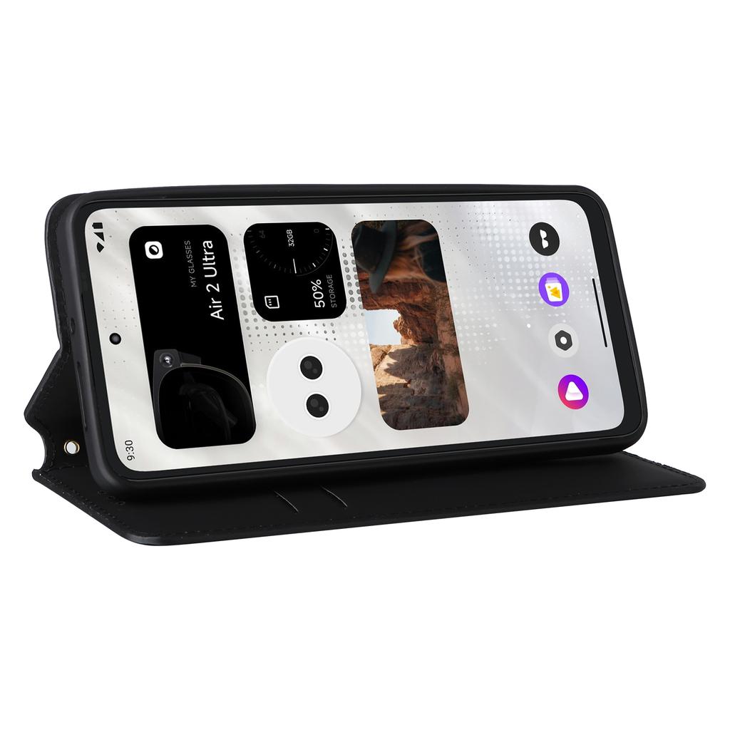 Для XREAL Beam Pro Чехол-кошелек Ромбовидный оттиск Кожаный чехол для телефона