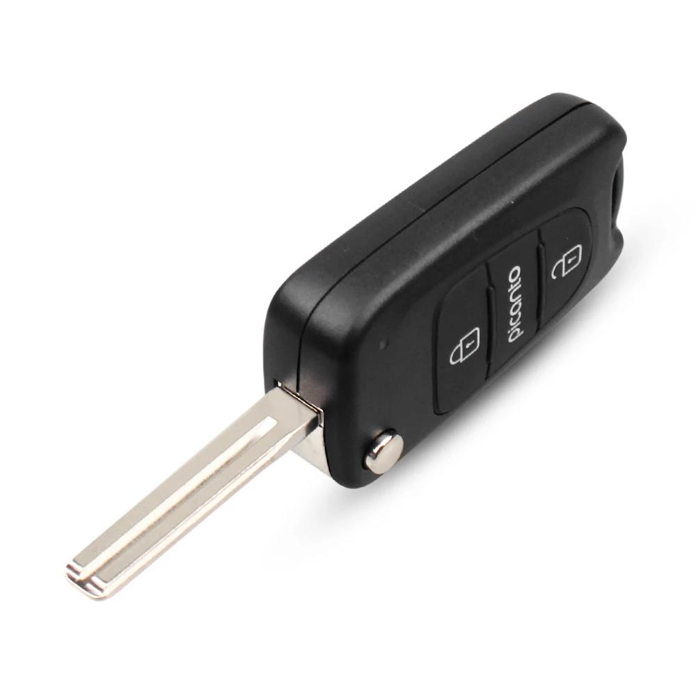 3 For Kia K2 K5 For Hyundai Picanto Flip Folding Key Case Car Key Shell Remote Key Shell 3 Buttons