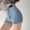 Jeans Shorts Woman Vintage Elastic Slim Hot Pants High Waist Denim Shorts Summer Fashion Streetwear Casual Female Clothing Y2k