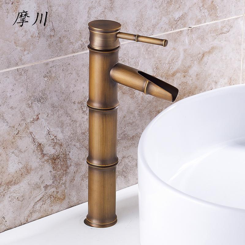 Антикварный винтажный медный смеситель для горячей и холодной воды