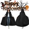 Chic And Comfortable Black Hooded Cloak For Unisex Costume And Cosplay Events