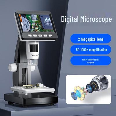 4,3-дюймовый HD цифровой микроскоп 1000x для ремонта мобильных телефонов, часового дела и экспериментов