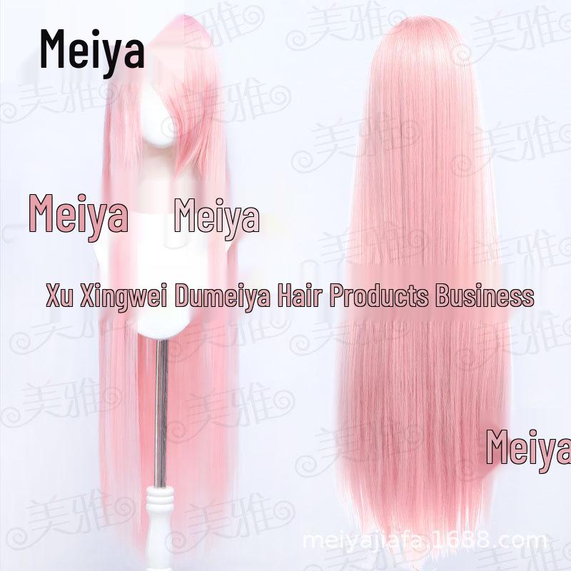 Длинный прямой парик для косплея Meiya 100 см с внутренней сеткой и реалистичной кожей головы, доступен в нескольких цветах