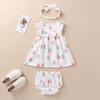 Baby koi Baby Summer Short Sleeve Hair Casual Perfect for Shrine and as a Cherry 90cm Clothes, Girls' Dress, Shorts, Pants, Accessory, Wear, Visits,