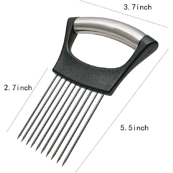 Stainless Steel Onion Slicer Holder Multipurpose Meat Tenderizers Vegetable Potato Tomato Lemon Cutting Tool Kitchen Gadgets 4