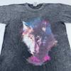 Винтаж 90-х ВОЛК НЕОНОВОЕ ЛИЦО ACID WASH Футболка S/M животное природа дикая природа
