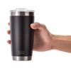 600ml Vacuum Insulated Stainless Steel Tumbler with Perforated Coffee for and Black Lid, Bottle, Students, Women, Men,