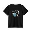 Black front shoulder crew neck short-sleeved T-shirt women's summer new niche design sense fashion versatile casual pure cotton top
