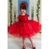Красное вечернее платье из тюля для девочек