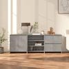 3098076 vidaXL Buffets 3 Pcs Concrete Grey Engineered Wood