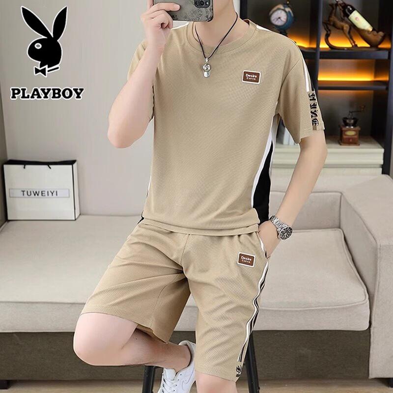 PLAYBOY Мужской летний повседневный спортивный комплект