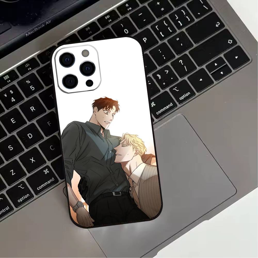 BL Manhwa R-roses And Champagne Phone Case For iPhone 17,16,15,14,13,12,11 Plus,Pro Max,XS,Soft Silicone Black Cover