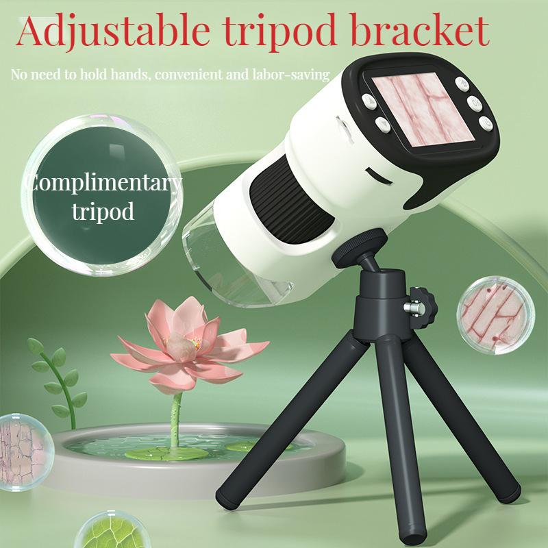 Handheld, Portable, with Screen and Photo Sharing Microscope, Children's Science, Students Can See Bacteria