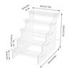 1-5 Tier Ladder Acrylic Display Stand Transparent Nail Polish Display Rack Perfume Doll Holder Cupcake Desktop Storage Organizer