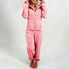 Women's Fashion Fleece-Lined Thickened Fleece Hooded Pyjamas With Zip-Up Onesie