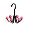 Multifunctional Home Clothes Hanger Portable Dopamine 360°Rotating Hook Space Saving With 6 Balls Scarf Tie Display Rack