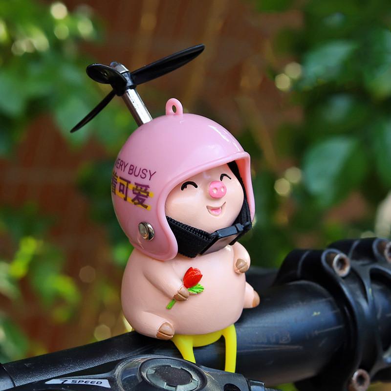 Маленькая желтая утка панда котенок велосипедный колокольчик резиновые милые аксессуары для велосипеда крутые очки воздушный винт украшение для шлема для автомобиля велосипед мотоцикл игрушка