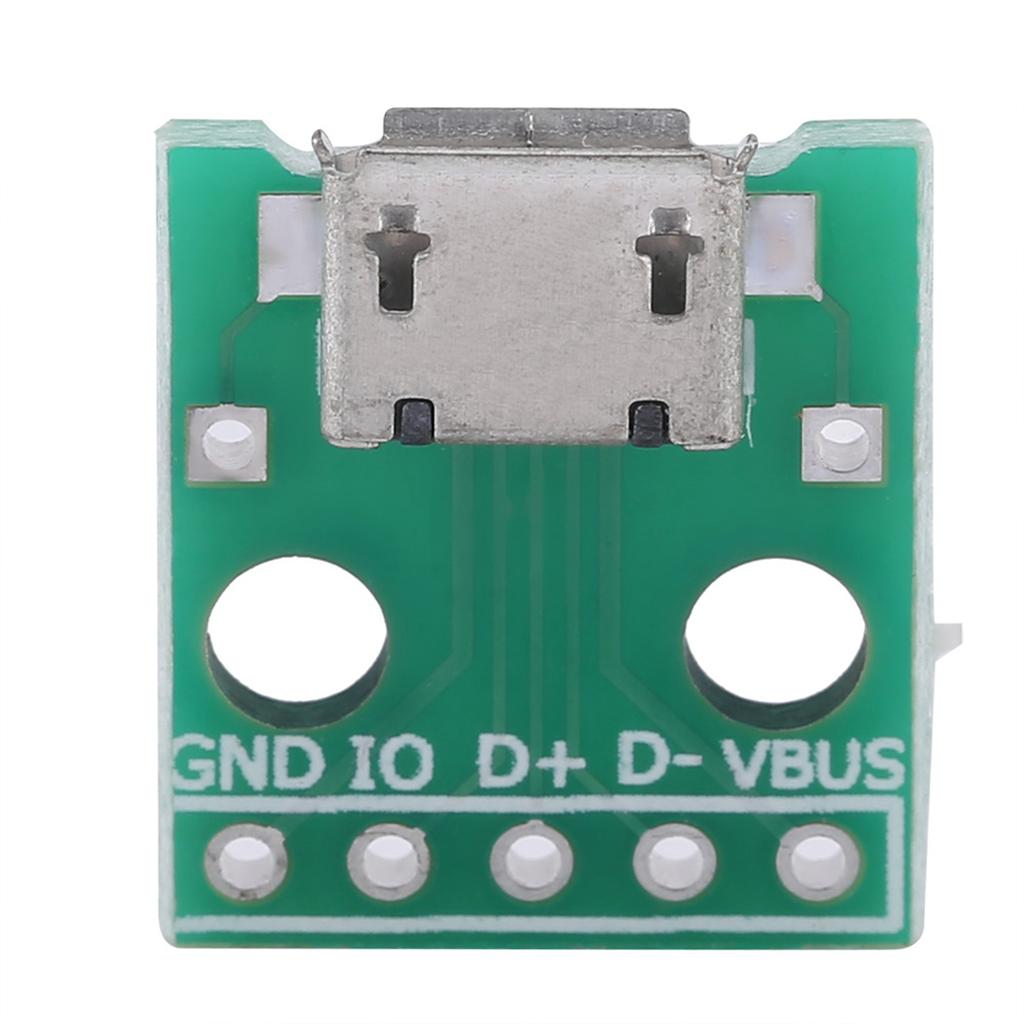 10 шт. Micro USB гнездо-разъем для DIP-адаптера плата 5 контактов 2,54 мм шаг
