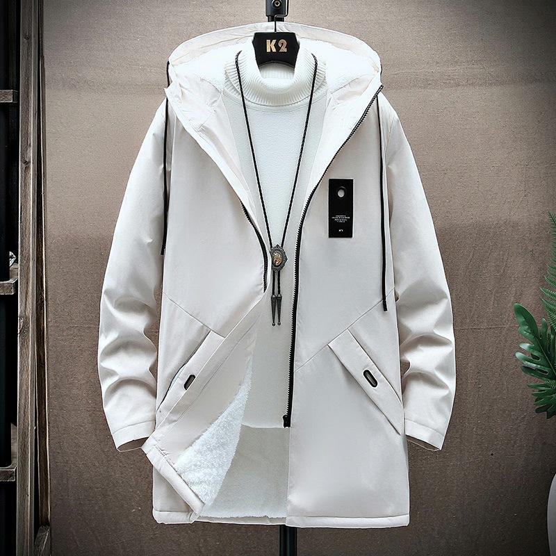 Тренчкот мужской сезонный куртка средней и длинной длины мужская куртка с капюшоном повседневная универсальная мужская одежда
