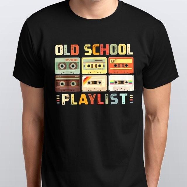 Cassette Tape Music 80s Retro T-SHIRT All sizes Black White