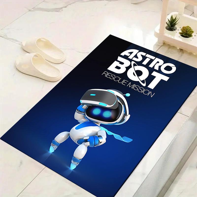 1Pc Astro Bot Rescue Mission Rug Office Carpet Indoor Outdoor Doormat Nonslip Soft Comfortable Living Christmas Halloween Xmas Gift D924612