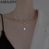 Double Layer Water Drop Necklace For Women Clavicle Chain Luxurious Romantic Jewelry