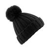 Beechfield Unisex Verbier Fur Pom Pom Chunky Beanie