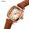 Elegant Woman's Watches Original Design Small Dial Ladies Quartz Wristwatches Fashion Leather Strap Clock Reloj Mujer