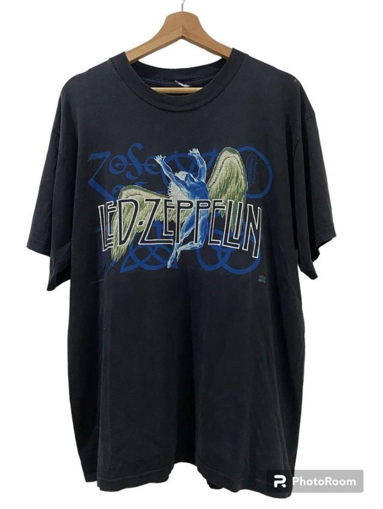 Винтажная футболка 1991 года с изображением группы Led Zeppelin, ретро-стиль, черная, унисекс, размеры S-5XL