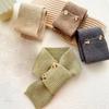 1PC Wool Scarf Wind Proof Kids Gift Candy Colored Knitted Scarf Winter Warm Fashion Forward