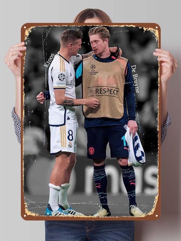 Плакаты Тони Крооса Футболист Знак Декор Игровой Комнаты На Заказ Металлические Жестяные Таблички для Украшения Стен Комнаты Декор Ванной Комнаты