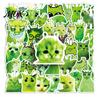 Personalized Stickers for Travel Luggage 50Pcs Funny Alien Cat Stickers, Waterproof Green Meme Vinyl Decals, Emoticon Skateboards Abstract Weird