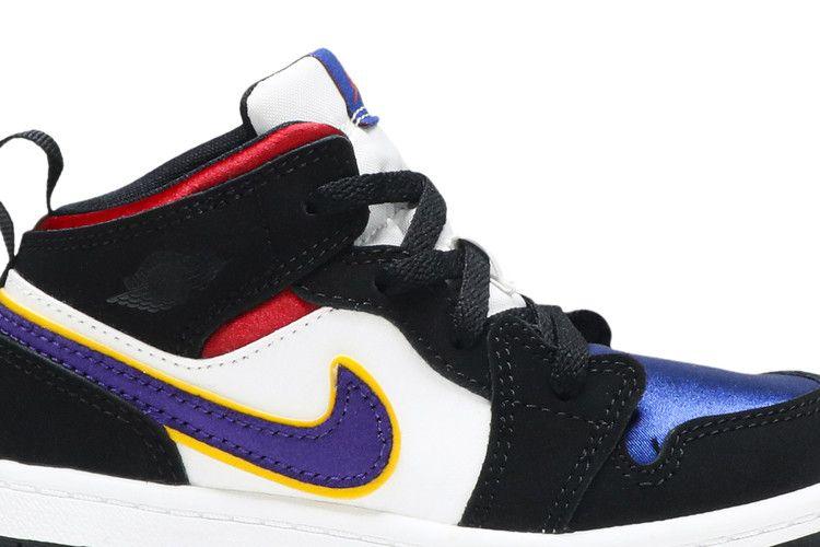 Kids' Sneakers Jordan 1 Mid SE Black Field Purple (TD) Black/Field Purple/White