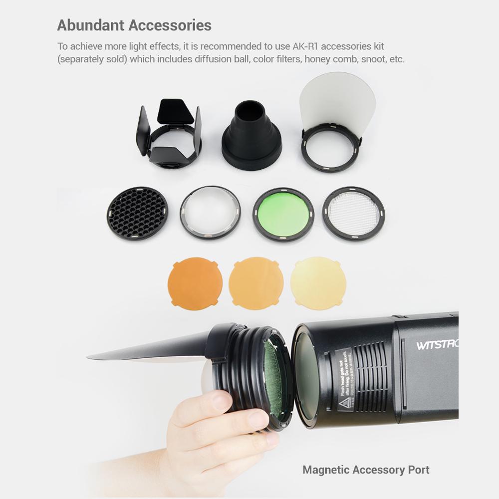 Godox H200R 200 Вт кольцевая вспышка со спиральной вспышкой магнитный порт для аксессуаров для Godox EC200